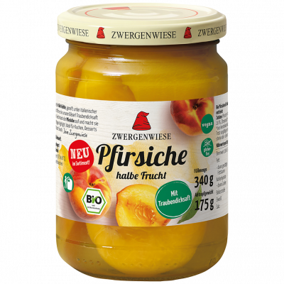 Pesche con succo d'uva concentrato (340g)